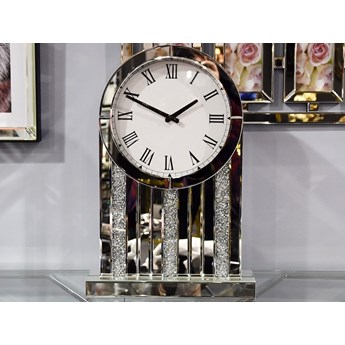 Zegar stojący lustrzany z kryszałkami DIVA Glamur