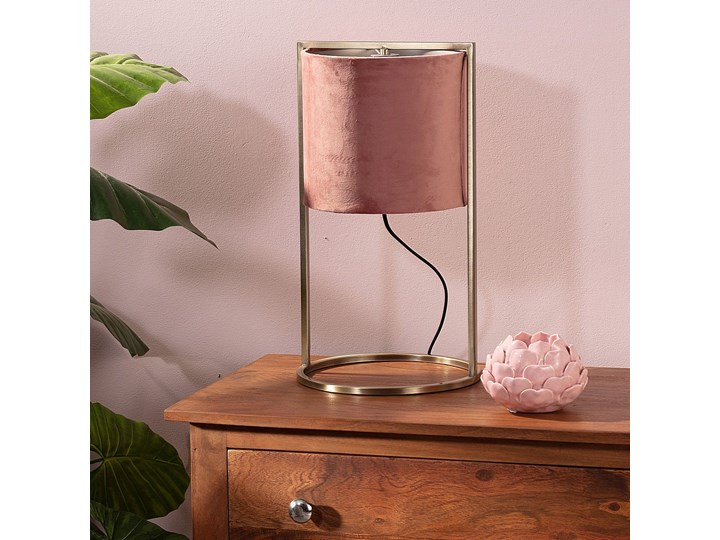 Lampa stołowa Santos Pink&Gold, 45 cm Lampa z kloszem Kategoria Lampy stołowe Styl Nowoczesny