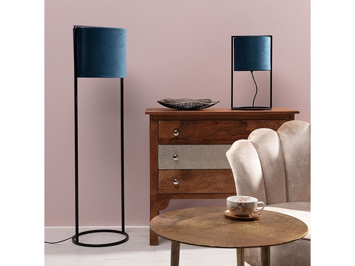 Lampa stołowa Santos Blue, 45 cm Lampa z kloszem Styl Nowoczesny Kategoria Lampy stołowe