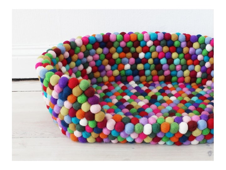 Kulkowe wełniane legowisko dla zwierząt Wooldot Ball Pet Basket Multi, 40x30 cm Tkanina Kolor Wielokolorowy Uniwersalna Kategoria Legowiska dla zwierząt