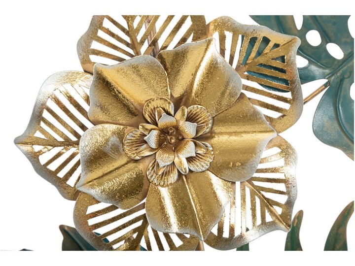 Metalowa dekoracja wisząca z wzorem kwiatów Mauro Ferretti Campur -A-, 31x90 cm