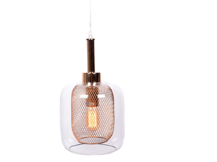LAMPA WISZĄCA NOWOCZESNA ZŁOTA BESSA LUMINA DECO Lampa z kloszem Szkło Metal Lampa z abażurem Styl Glamour