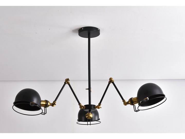 LAMPA WISZĄCA LOFT VALMONTI W3 LUMINA DECO Lampa z kloszem Żyrandol Lampa z abażurem Metal Pomieszczenie Biuro i pracownia
