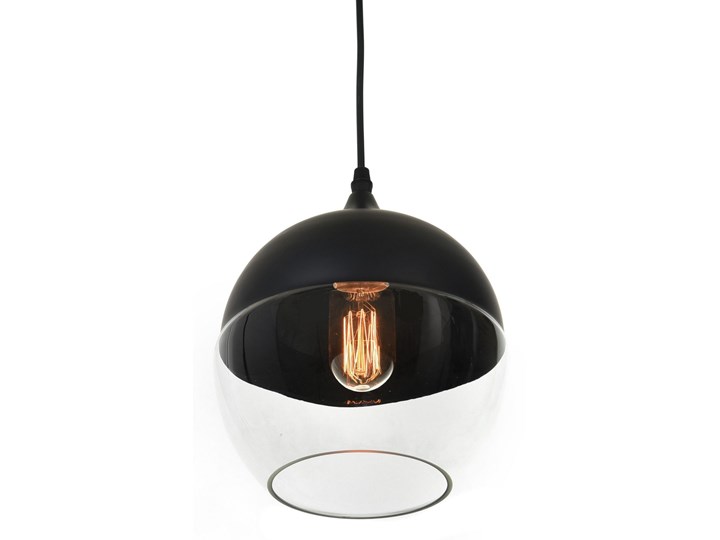 LAMPA WISZĄCA LOFT CZARNO-PRZEZROCZYSTA ALBION LUMINA DECO Metal Lampa z kloszem Szkło Kategoria Lampy wiszące Pomieszczenie Biuro i pracownia