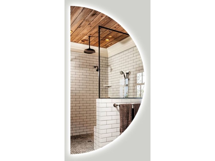 Lustro Moon + Ambilight Owalne Kategoria Lustra Okrągłe Lustro bez ramy Ścienne Pomieszczenie Salon