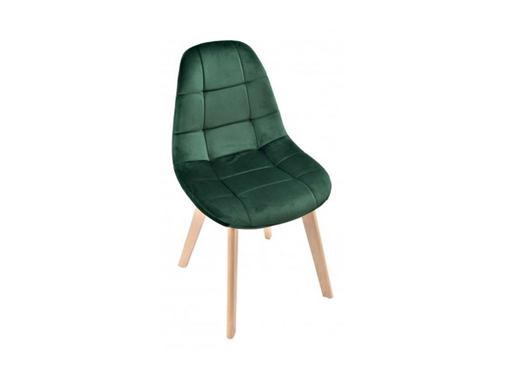 Krzesło aksamitne K-Austin dsw welur ciemno zielony Drewno Tapicerowane Pikowane Tkanina Wysokość 83 cm Pomieszczenie Salon Wysokość 50 cm Szerokość 45 cm Głębokość 38 cm Styl Vintage