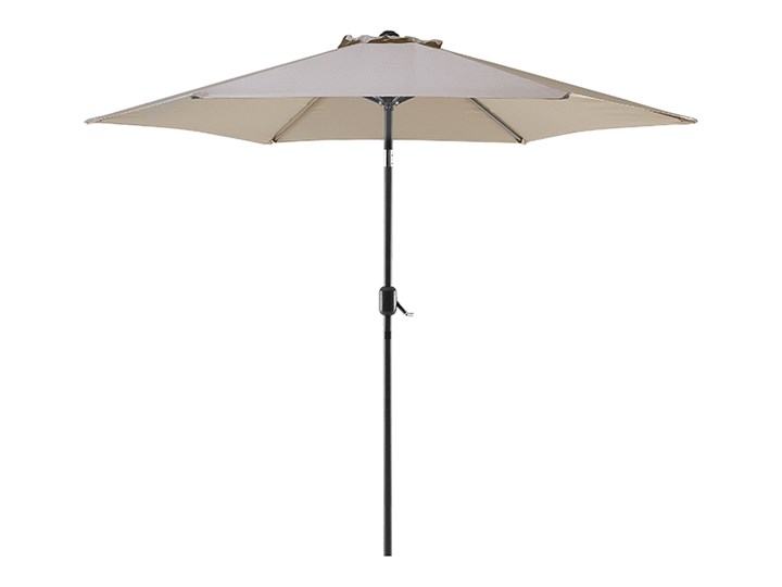Parasol ogrodowy brązowoszary składany 270 x 230 cm odchylany z korbą Parasole Kolor Beżowy