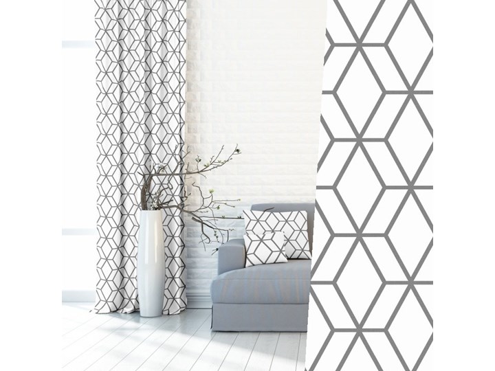 ZASŁONA GOTOWA WZORY GEOMETRYCZNE NA PRZELOTKACH - 390498-106