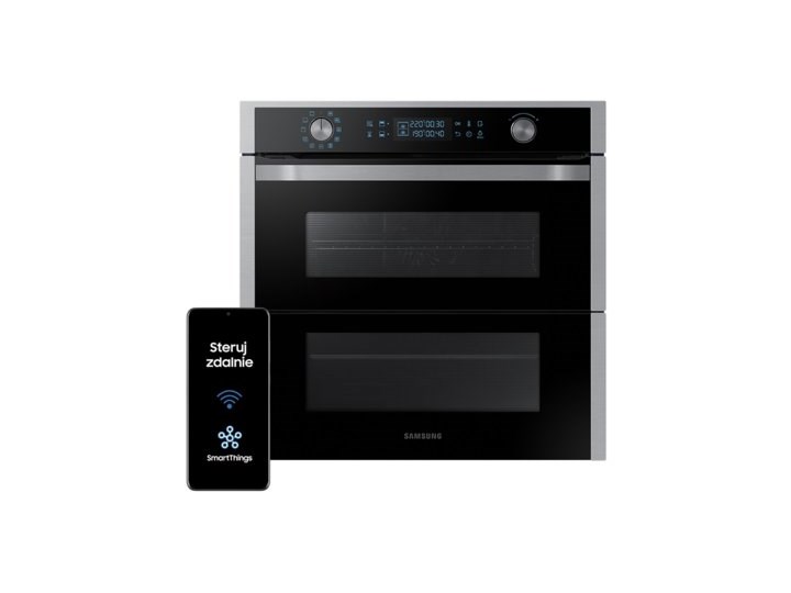 Piekarnik SAMSUNG NV75N7647RS Dual Cook Flex Elektryczny Czarno-srebrny A+ Elektryczne Kategoria Piekarniki