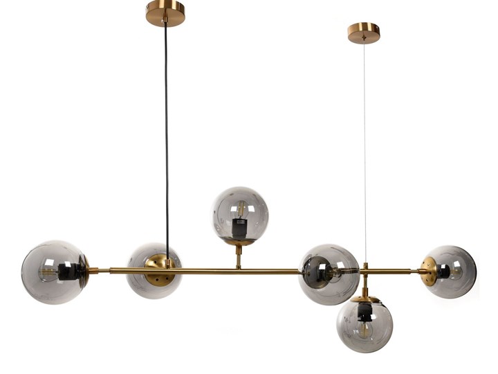 NOWOCZESNA LAMPA WISZĄCA MOSIĘŻNA CEREDO W6 Metal Lampa z kloszem Mosiądz Lampa z abażurem Szkło Kolor Złoty