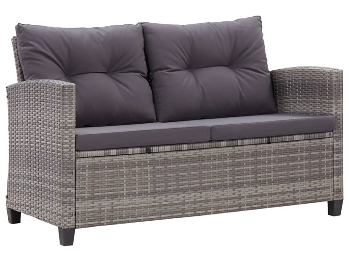 vidaXL 6-cz. zestaw mebli do ogrodu, poduszki, rattan PE, ciemnoszary Tworzywo sztuczne Stal Kategoria Zestawy mebli ogrodowych Zestawy wypoczynkowe Zawartość zestawu Sofa