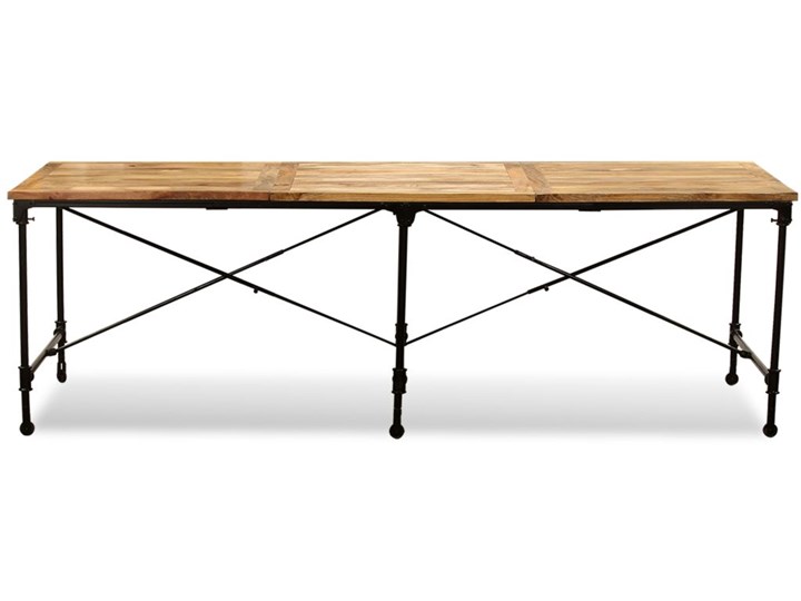 Stół z drewna mango Sinnar 3X – jasnobrązowy Drewno Wysokość 76 cm Długość 240 cm Styl Vintage Długość 90 cm  Szerokość 90 cm Pomieszczenie Stoły do jadalni