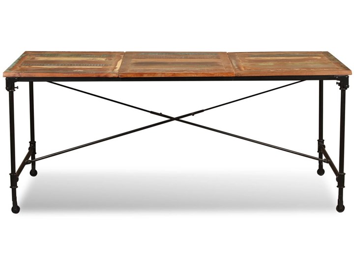 Stół industrialny na kółkach Sinnar 2X – wielokolorowy Długość 180 cm  Długość 90 cm  Szerokość 90 cm Wysokość 76 cm Rozkładanie