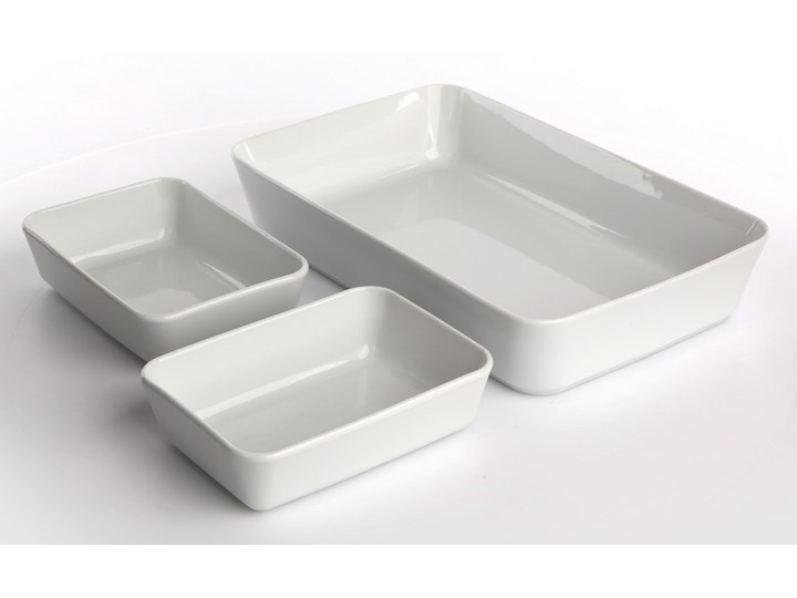 Zestaw naczyń do zapiekania i serwowania porcelana MariaPaula Biała (3 sztuki) Ceramika Naczynie do zapiekania Kolor Biały