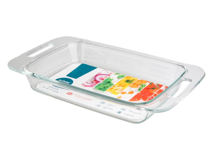Brytfanna szklana z uchwytami / naczynie żaroodporne Altom Design Vega 2,5 l Kategoria Naczynia do zapiekania Naczynie do zapiekania Kolor Przezroczysty