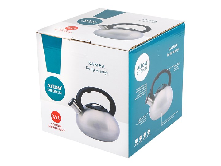 Czajnik na indukcję ze stali nierdzewnej Altom Design Samba 2,5 l satynowy Kategoria Czajniki