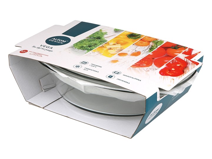 Naczynie do zapiekania żaroodporne z pokrywą Altom Design Vega owalne 2,5 l Kategoria Naczynia do zapiekania Kolor Przezroczysty