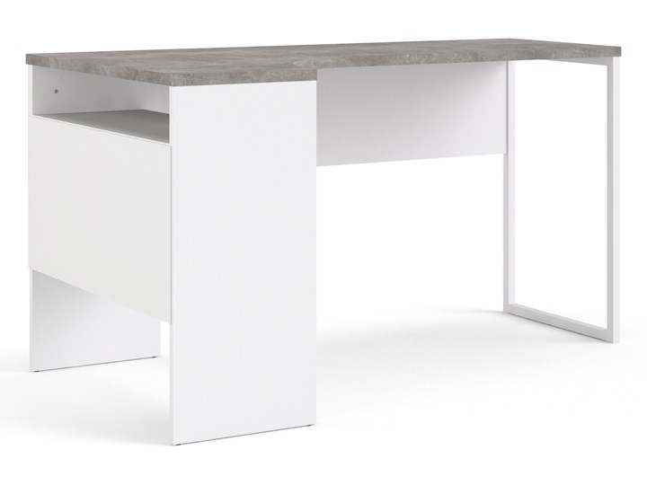 Biurko narożne Function 118 biały/beton Biurko z nadstawką Głębokość 81 cm Styl Nowoczesny Szerokość 145 cm Kategoria Biurka