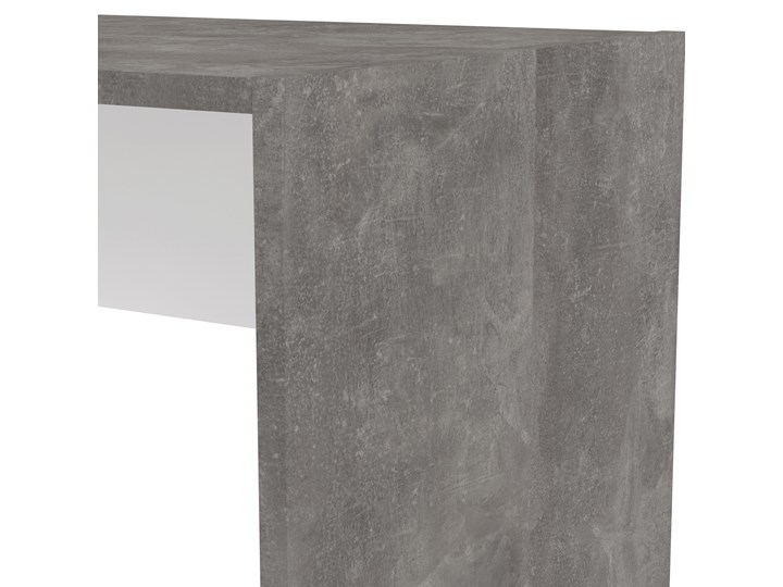 Biurko z regałem Function Extra 4 biały/beton Szerokość 140 cm Głębokość 120 cm Biurko z nadstawką Biurko narożne Styl Nowoczesny