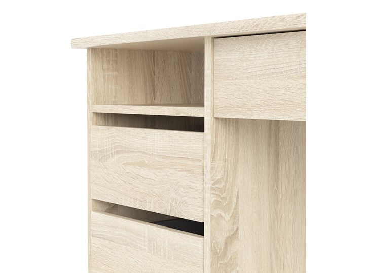 Biurko z szufladami Function 4S dąb sonoma Biurko z nadstawką Szerokość 110 cm Głębokość 49 cm Drewno Biurko tradycyjne Pomieszczenie Biuro