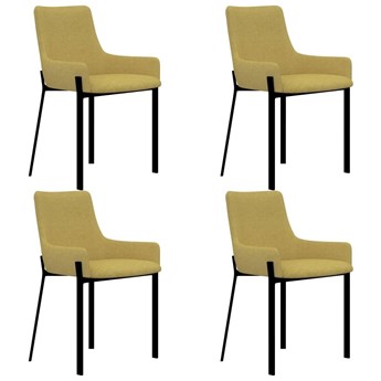 Emaga Krzesła stołowe, 4 szt., żółte, tkanina
