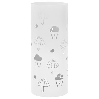 Emaga Stojak na parasole, wzór w parasole, stalowy, biały
