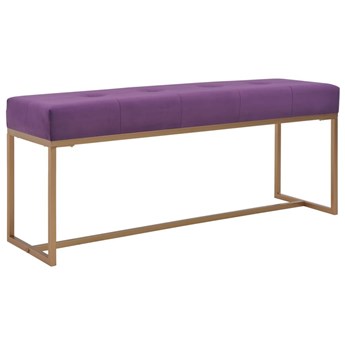 VidaXL Ławka, 120 cm, fioletowa, aksamitna