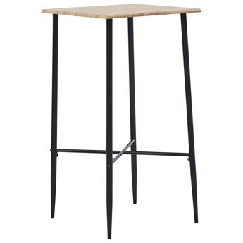 VidaXL Stolik barowy, kolor dębowy, 60 x 60 x 111 cm, MDF