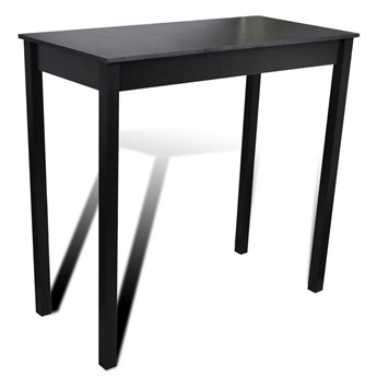 VidaXL Stolik barowy z MDF, czarny, 115 x 55 x 107 cm
