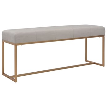 VidaXL Ławka, 120 cm, szara, aksamitna