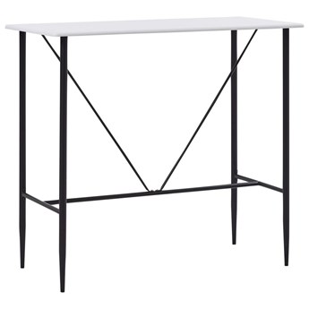 VidaXL Stolik barowy, biały, 120 x 60 x 110 cm, MDF