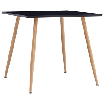 VidaXL Stół do jadalni, czarno-dębowy, 80,5 x 80,5 x 73 cm, MDF