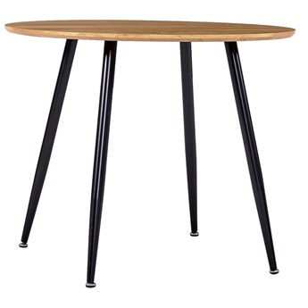 VidaXL Stół do jadalni, kolor dębowy i czarny, 90 x 73,5 cm, MDF