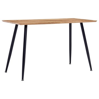 VidaXL Stół do jadalni, kolor dębowy i czarny, 120x60x74 cm, MDF