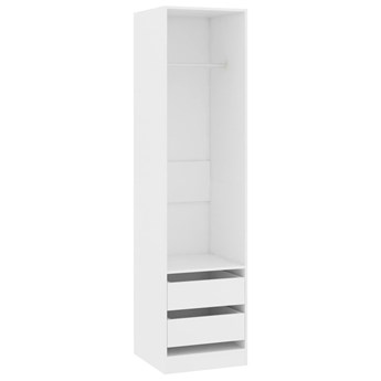 Emaga Szafa z szufladami, biała, 50x50x200 cm, płyta wiórowa