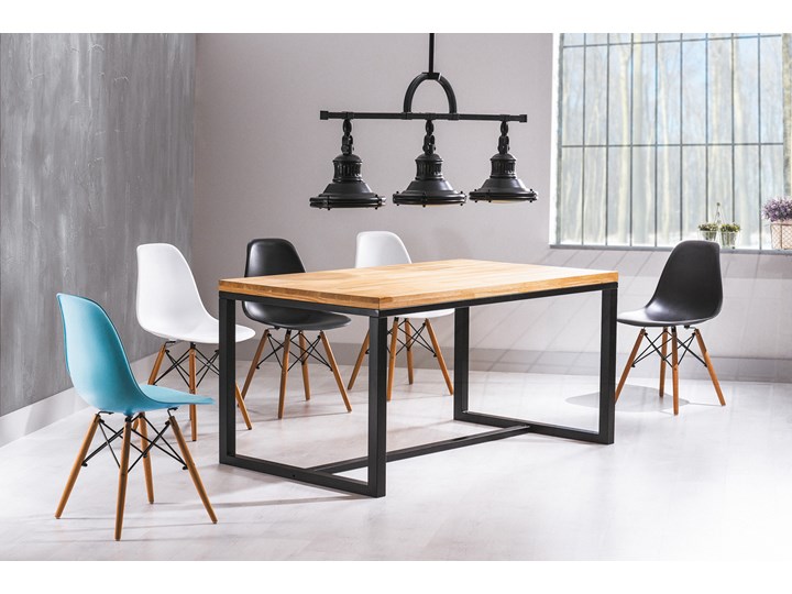 Stół w stylu industrialnym Loras A 150/90 Drewno Styl Nowoczesny Metal Szerokość 150 cm Długość 150 cm Szerokość 90 cm Wysokość 77 cm Kategoria Stoły kuchenne