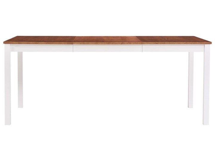 Stół klasyczny drewniany Elmor 3X – biało-brązowy Wysokość 73 cm Sosna Drewno Pomieszczenie Stoły do salonu