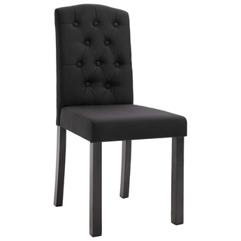 Emaga Krzesła do jadalni, 4 szt., czarne, tapicerowane tkaniną