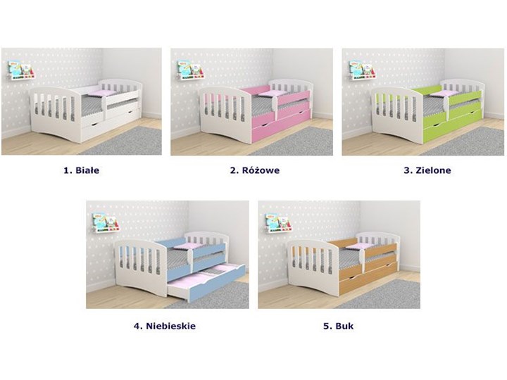 Łóżko dziecięce z szufladą i materacem Pinokio 2X 80x140 - zielone Kategoria Łóżka dla dzieci Tradycyjne Rozmiar materaca 80x140 cm