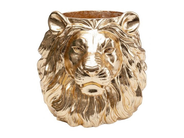 Doniczka Lion 40x44 cm złota