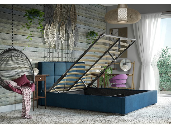 ŁÓŻKO 180X200 TAPICEROWANE COMO + POJEMNIK + MATERAC WELUR LAZUROWE DOSTAWA 0zł Łóżko tapicerowane Rozmiar materaca 180x200 cm Kategoria Łóżka do sypialni