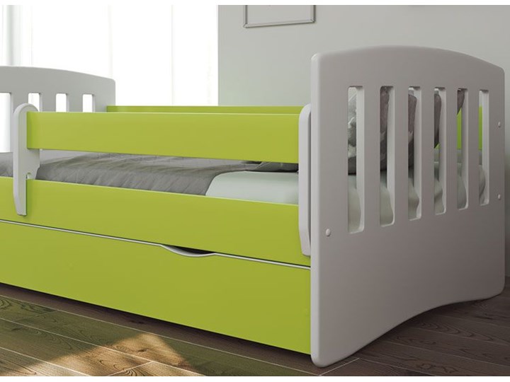 Łóżko dziecięce z szufladą i materacem Pinokio 2X 80x140 - zielone Tradycyjne Kolor Zielony Kategoria Łóżka dla dzieci