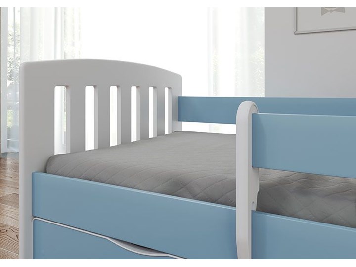 Łóżko chłopięce z materacem Pinokio 2X 80x160 - niebieskie Tradycyjne Kategoria Łóżka dla dzieci