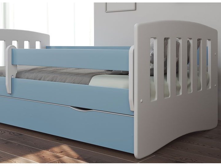 Łóżko dla chłopca z szufladą Pinokio 2X 80x180 - niebieskie Tradycyjne Kategoria Łóżka dla dzieci