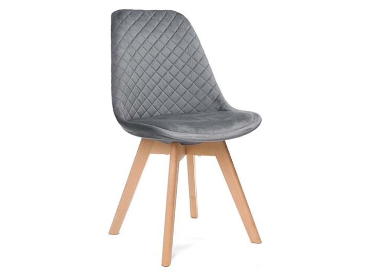 Krzesło skandynawskie welur, szare - ART133C