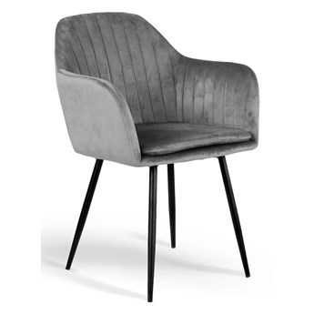 Krzesło tapicerowane szare 8174 / welur