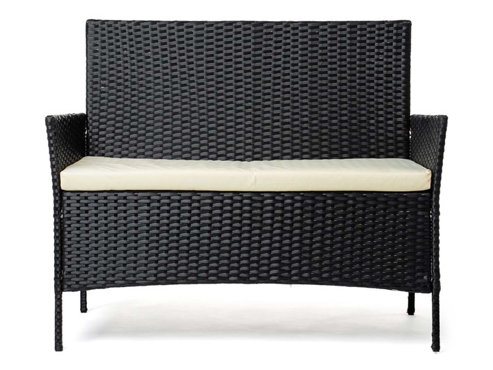 MEBLE OGRODOWE Z TECHNORATTANU DLA 4 OSÓB - P50406 - CZARNY Zestawy wypoczynkowe Zawartość zestawu Krzesła Zawartość zestawu Sofa