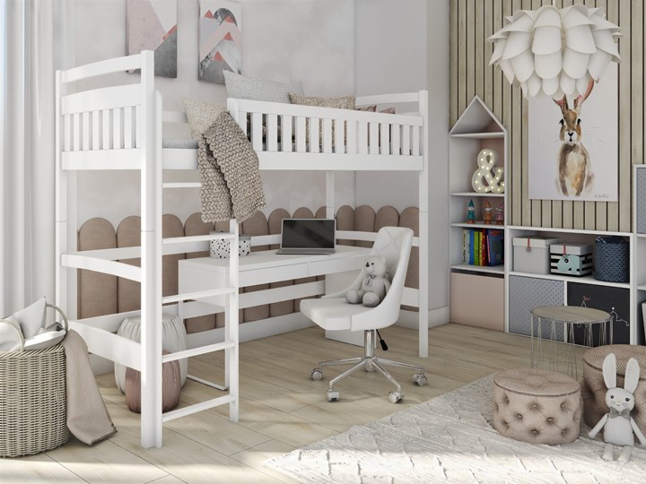 Łóżko piętrowe antresola MIA Lano Meble Łóżko na antresoli Kategoria Łóżka dla dzieci Drewno Liczba miejsc Dwuosobowe