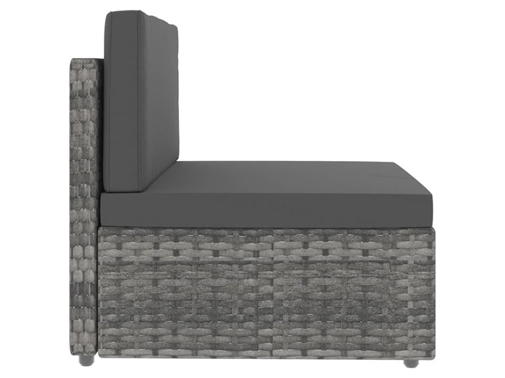 vidaXL Sofa modułowa 2-osobowa, rattan PE, szara