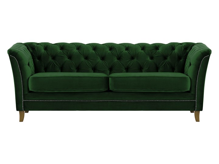 Sofa trzyosobowa Karin Szerokość 211 cm Głębokość 81 cm Chesterfield Boki Z bokami Nóżki Na nóżkach